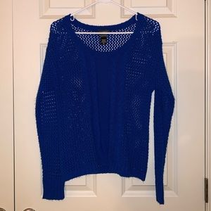 Blue knitted sweater